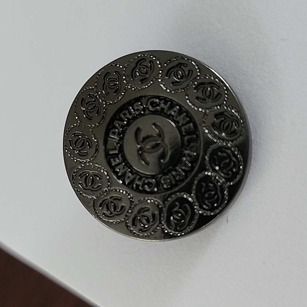 Chanel Paris CC Pewter Color Button